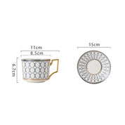 Ceramic Mug with Golden Handle