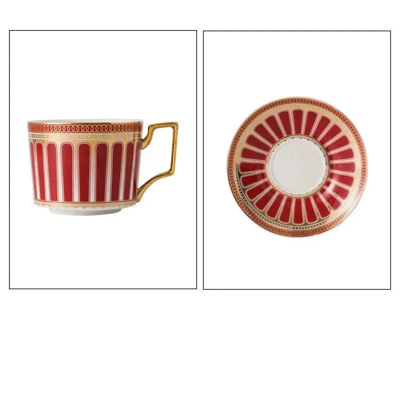 Ceramic Mug with Golden Handle