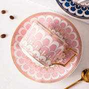 Ceramic Mug with Golden Handle
