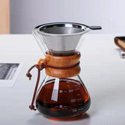 Chemex Type Glass Coffee Maker