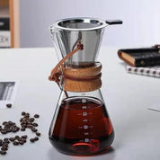 Chemex Type Glass Coffee Maker