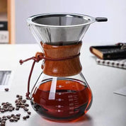 Chemex Type Glass Coffee Maker
