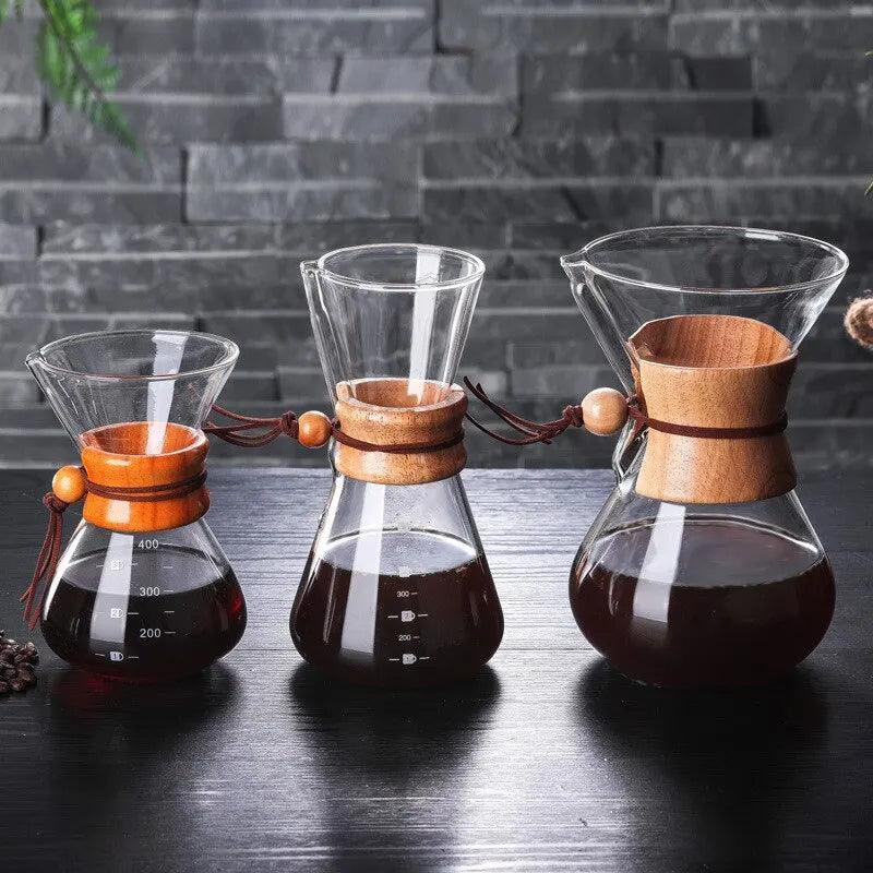 Chemex Type Glass Coffee Maker