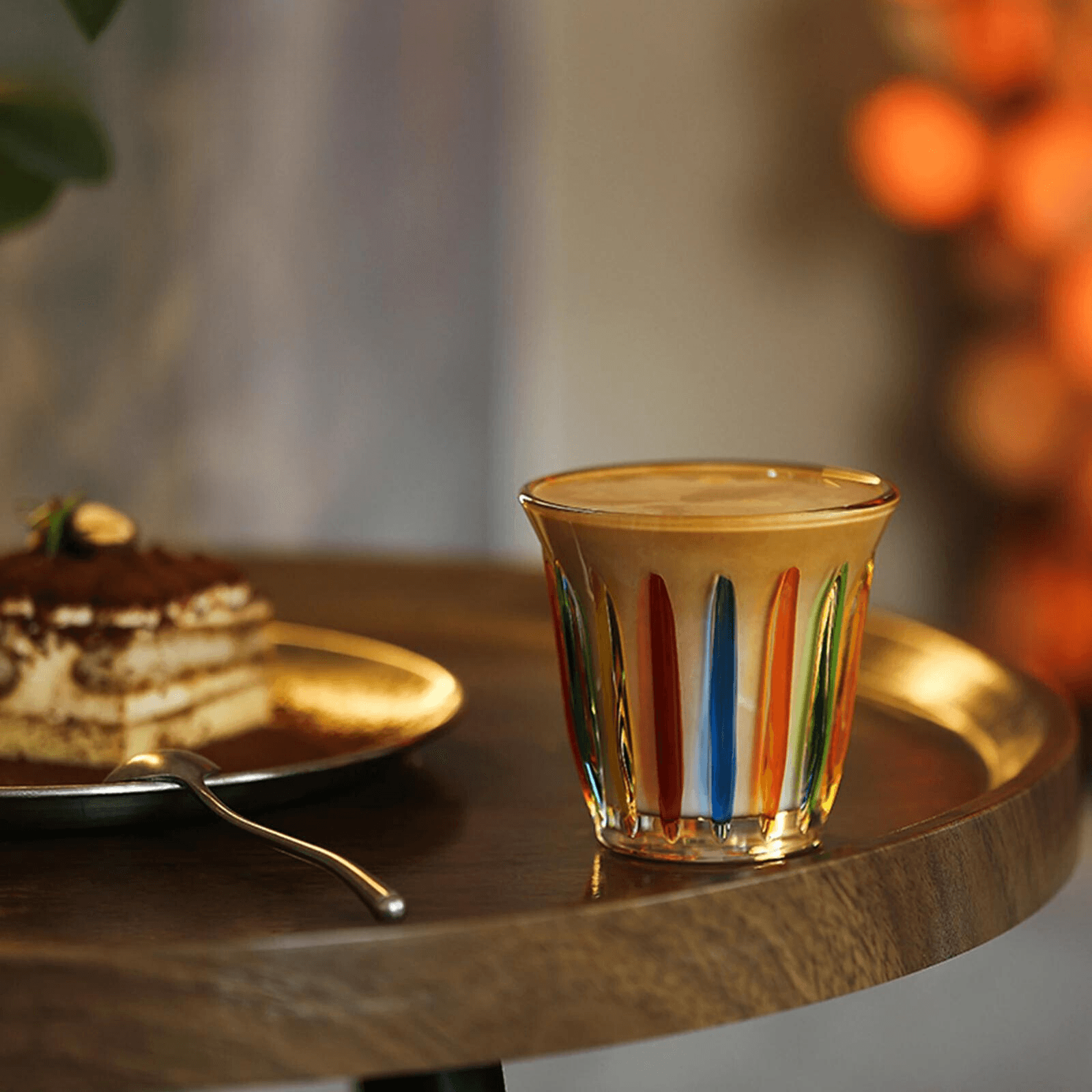 Colorful Glass Coffee Cup 320-480ml