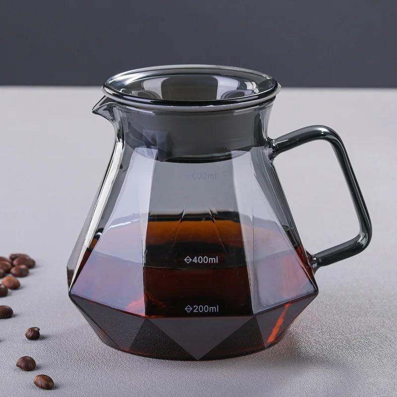 Diamond Glass Coffee Maker Set