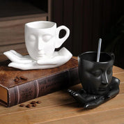 Face Sculpture Ceramic Mug