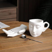 Face Sculpture Ceramic Mug