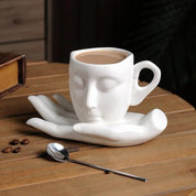 Face Sculpture Ceramic Mug