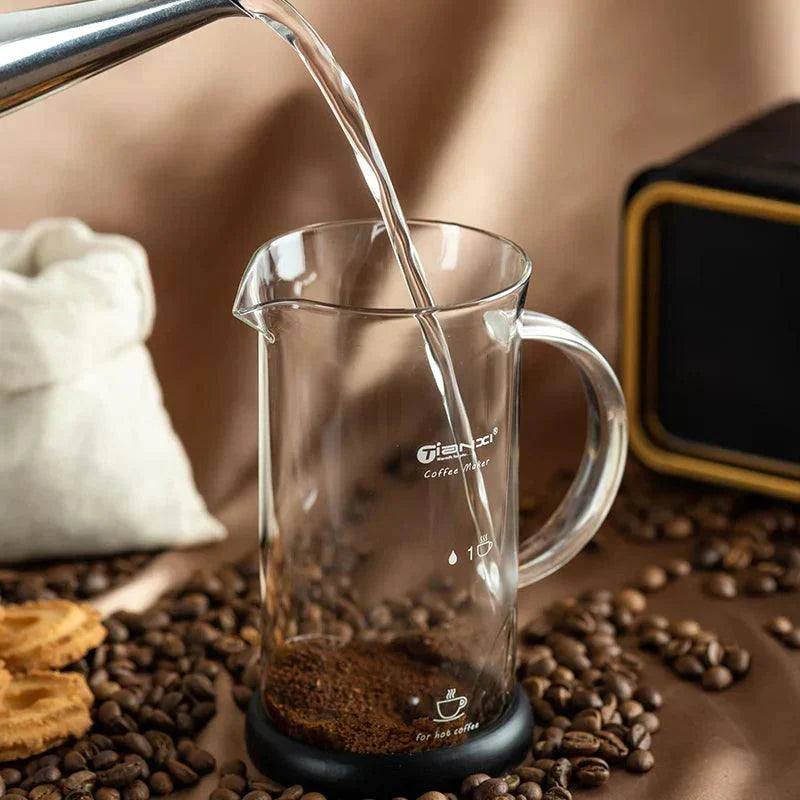 Glass French Press with Stainless Steel