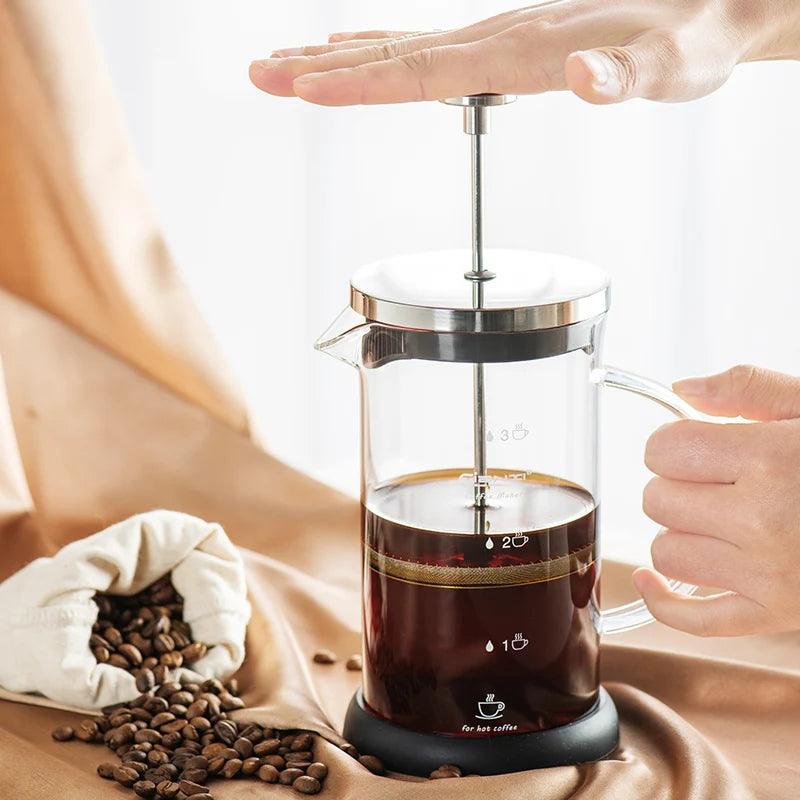 Glass French Press with Stainless Steel