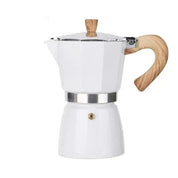 Italian Moka Coffee Maker with Wooden Handle