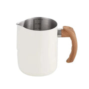 Milk Frothing Pitcher with Wooden Handle