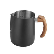 Milk Frothing Pitcher with Wooden Handle