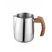 Milk Frothing Pitcher with Wooden Handle