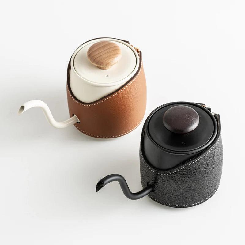 Mini Gooseneck Kettle with Leather Cover