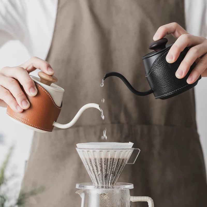 Mini Gooseneck Kettle with Leather Cover