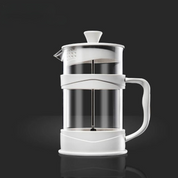 White French Press for Coffee