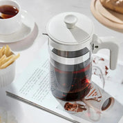 White French Press for Coffee